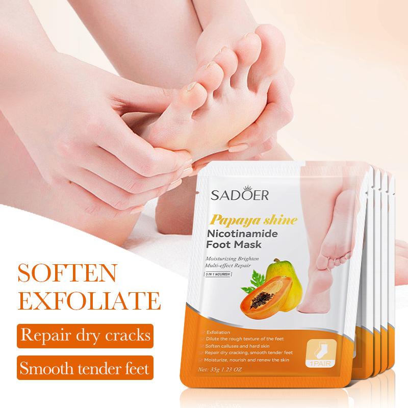 1 คู่ SADOER ผลไม้มาส์กเท้ามาส - Foot Mask Peeling บทวิจารณ์และราคา