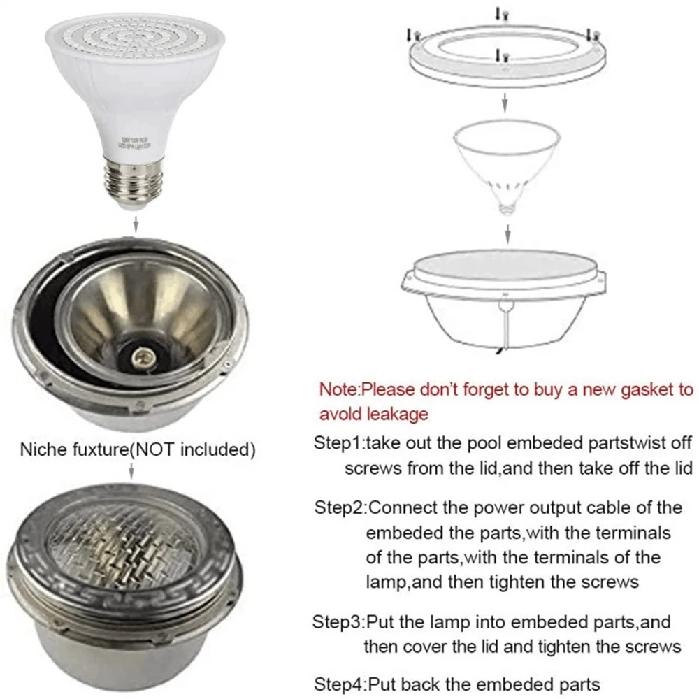 ไฟ LED RGB สำหรับสระว่ายน้ำ ขั - Xy Spa & Wellness Photos บทวิจารณ์และราคา