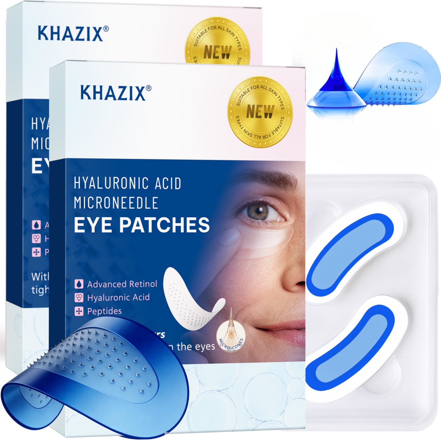 แผ่นแปะใต้ตาเรตินอลไมโครนีดเดิ - Microneedle Patch Eye บทวิจารณ์และราคา