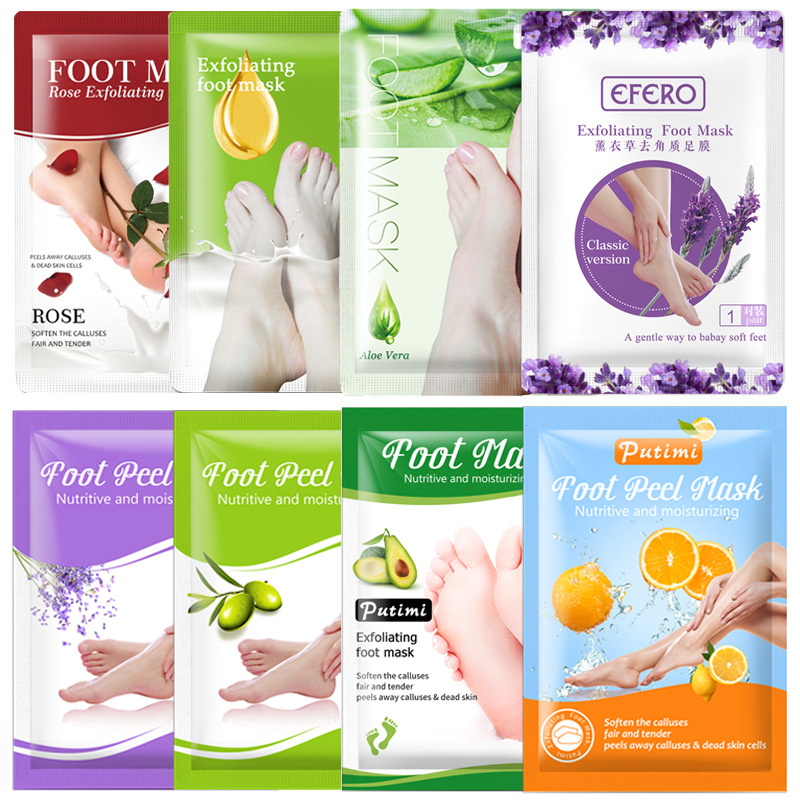 1 แพ็ค = 1 คู่ มาส์กเท้าสูตรน้ - Foot Mask Peeling บทวิจารณ์และราคา