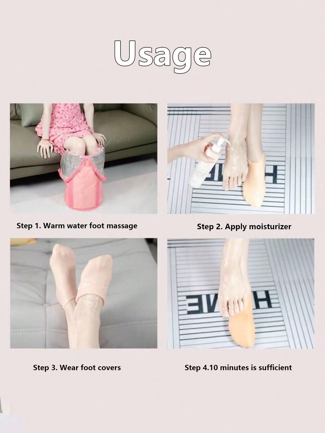 ถุงเท้าซิลิโคนบำรุงผิวเท้าแบบใ - Foot Mask Peeling บทวิจารณ์และราคา