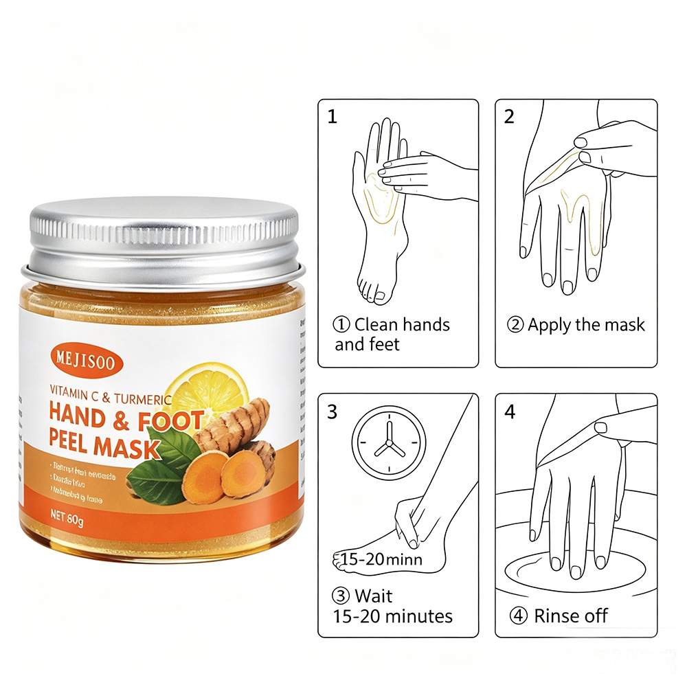 วิตามินซีและขมิ้นมาส์กผลัดเซลล - Foot Mask Peeling บทวิจารณ์และราคา