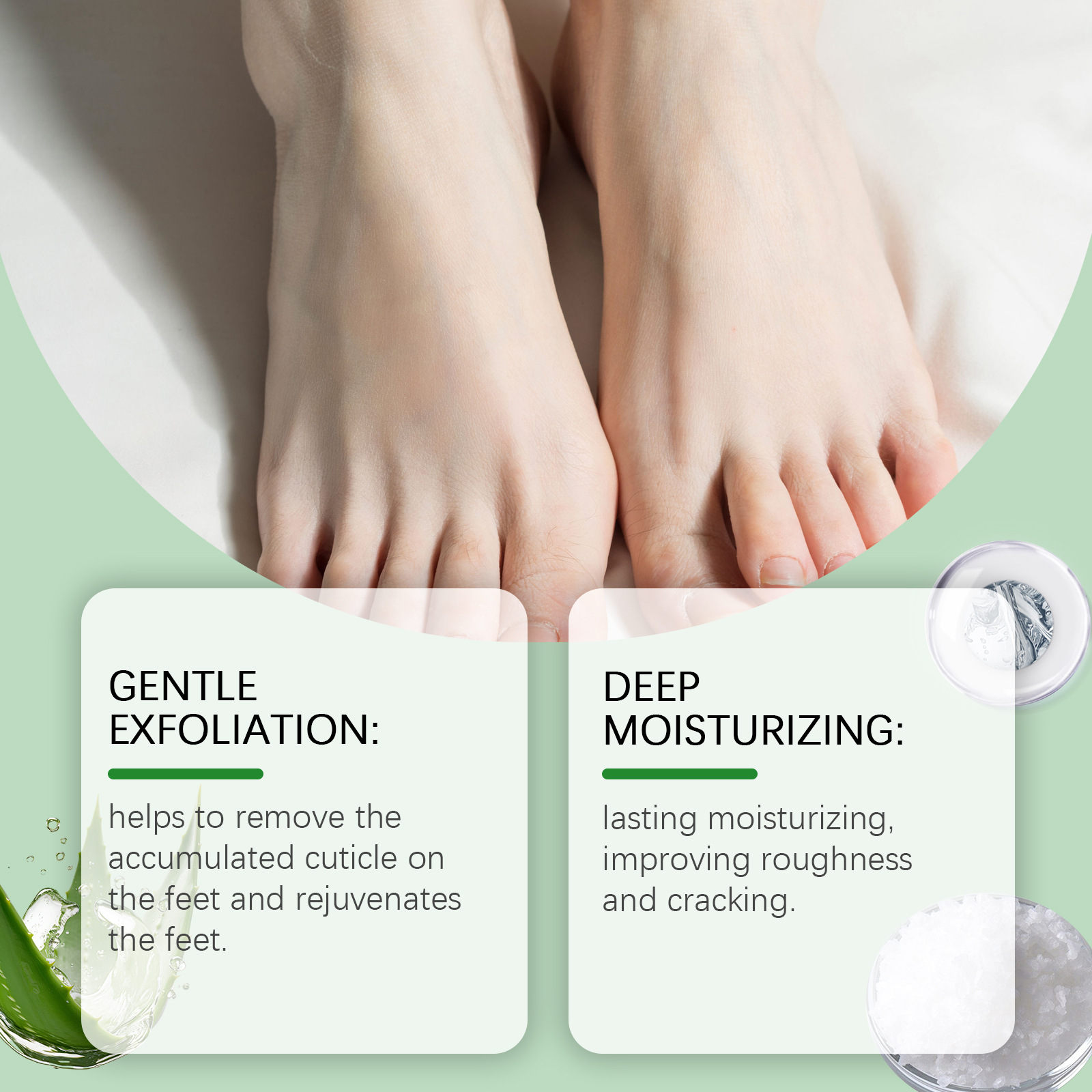5PCS หน้ากากเท้ามะพร้าว Peelin - Foot Mask Peeling บทวิจารณ์และราคา